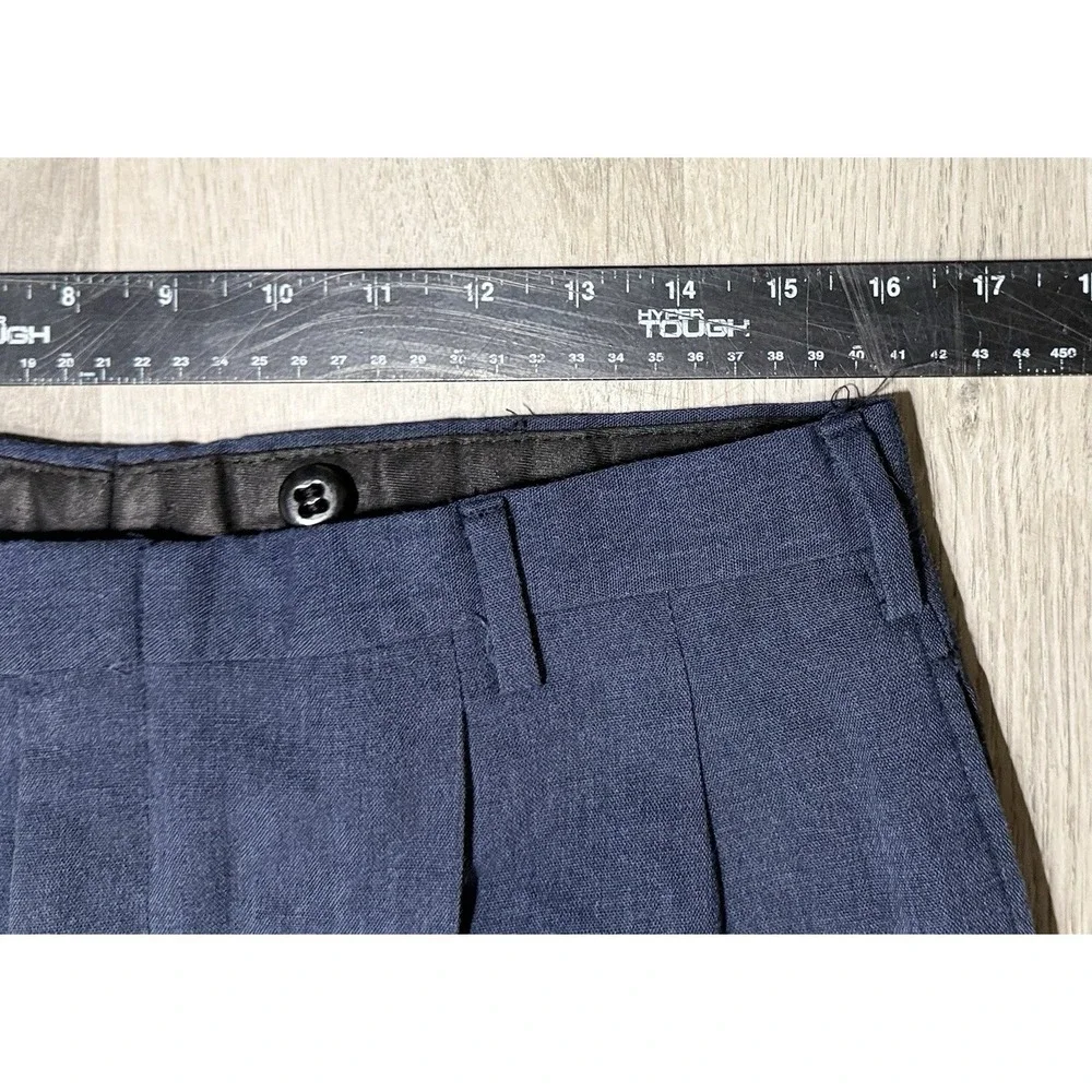 Vintage Higgins Slacks Pants Men's Size 35x29 Navy Blue Boho Straight Classic